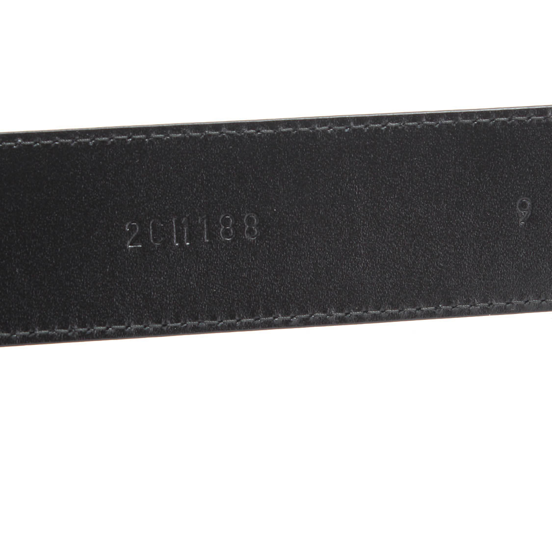 Pebbled Effect Logo Buckle Belt