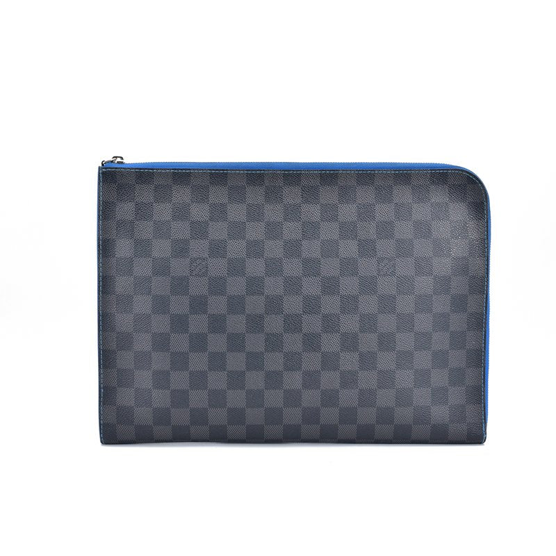 Louis Vuitton, Bags, Louis Vuitton Blue Damier Graphite Canvas Pochette  Jour Gm