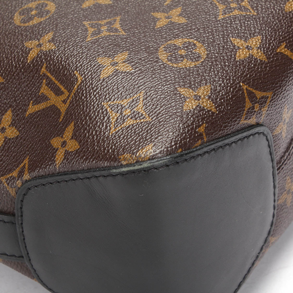 Louis Vuitton Brown Monogram Macassar Torres PM Black Leather