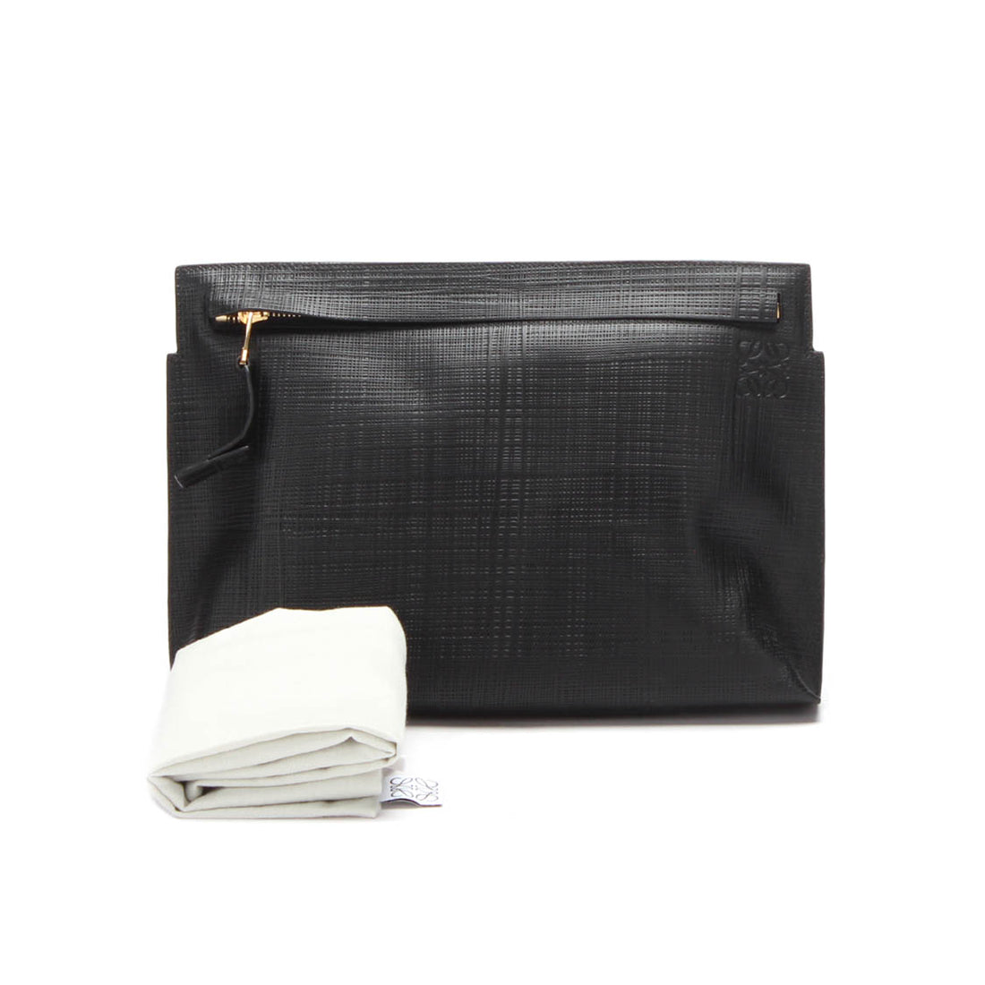 Textured Leather Clutch