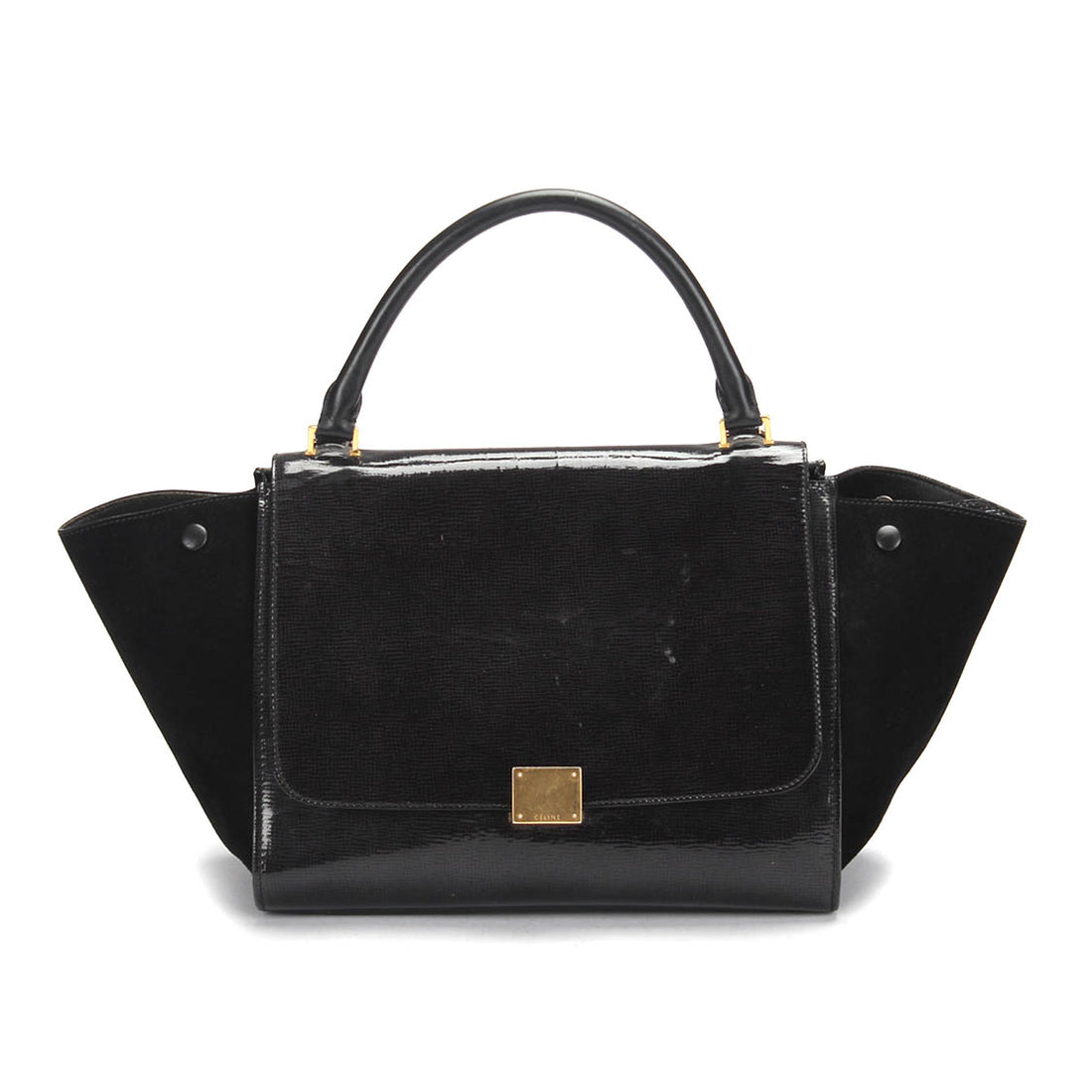 Trapeze Patent Leather Shoulder Bag