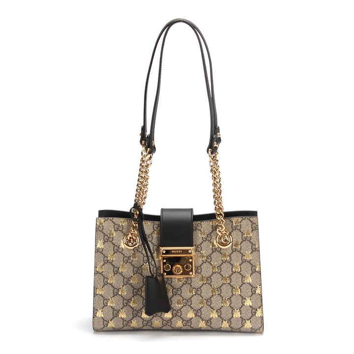 Small GG Supreme Bees Padlock Shoulder Bag 498156