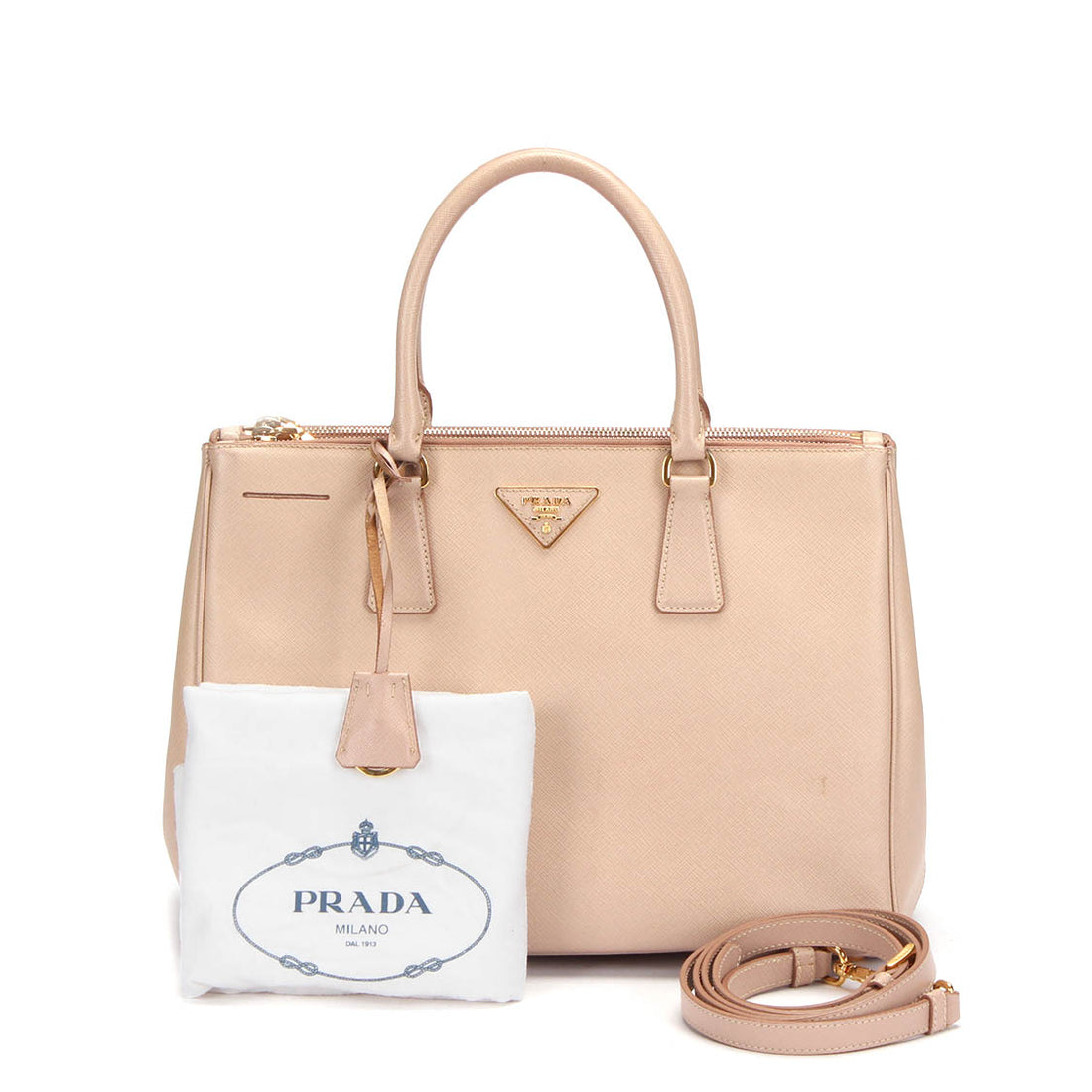 Saffiano Double Zip Galleria Tote Bag