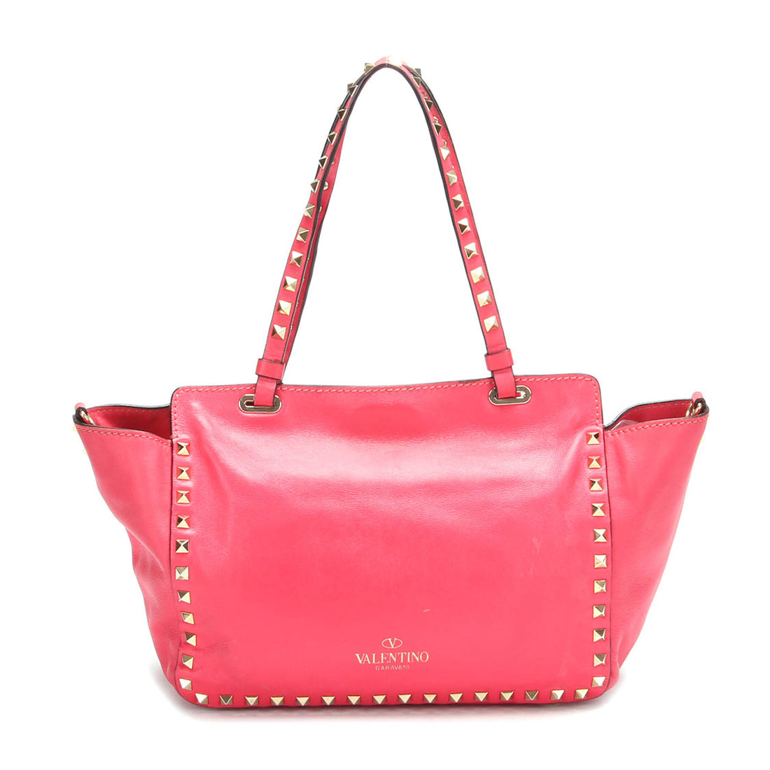 Rockstud Leather Tote Bag