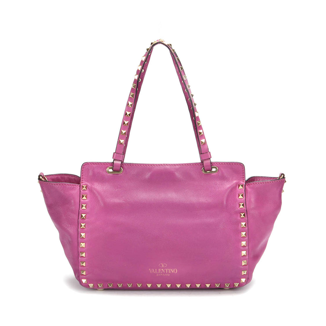 Rockstud Leather Tote Bag