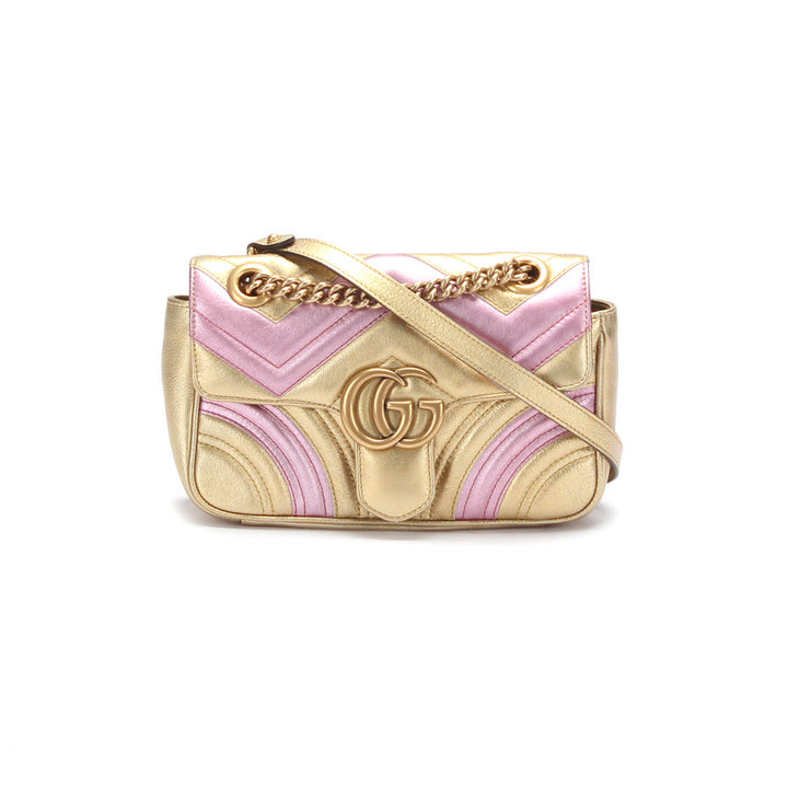 Mini GG Marmont Leather Shoulder Bag 446744