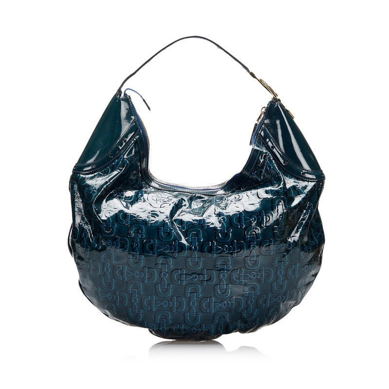 Patent Leather Horsebit Glam Hobo Bag 145764