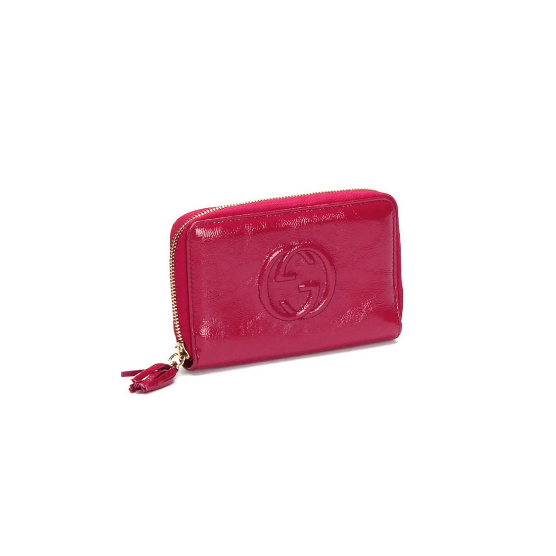 Soho Patent Leather Zip Around Wallet