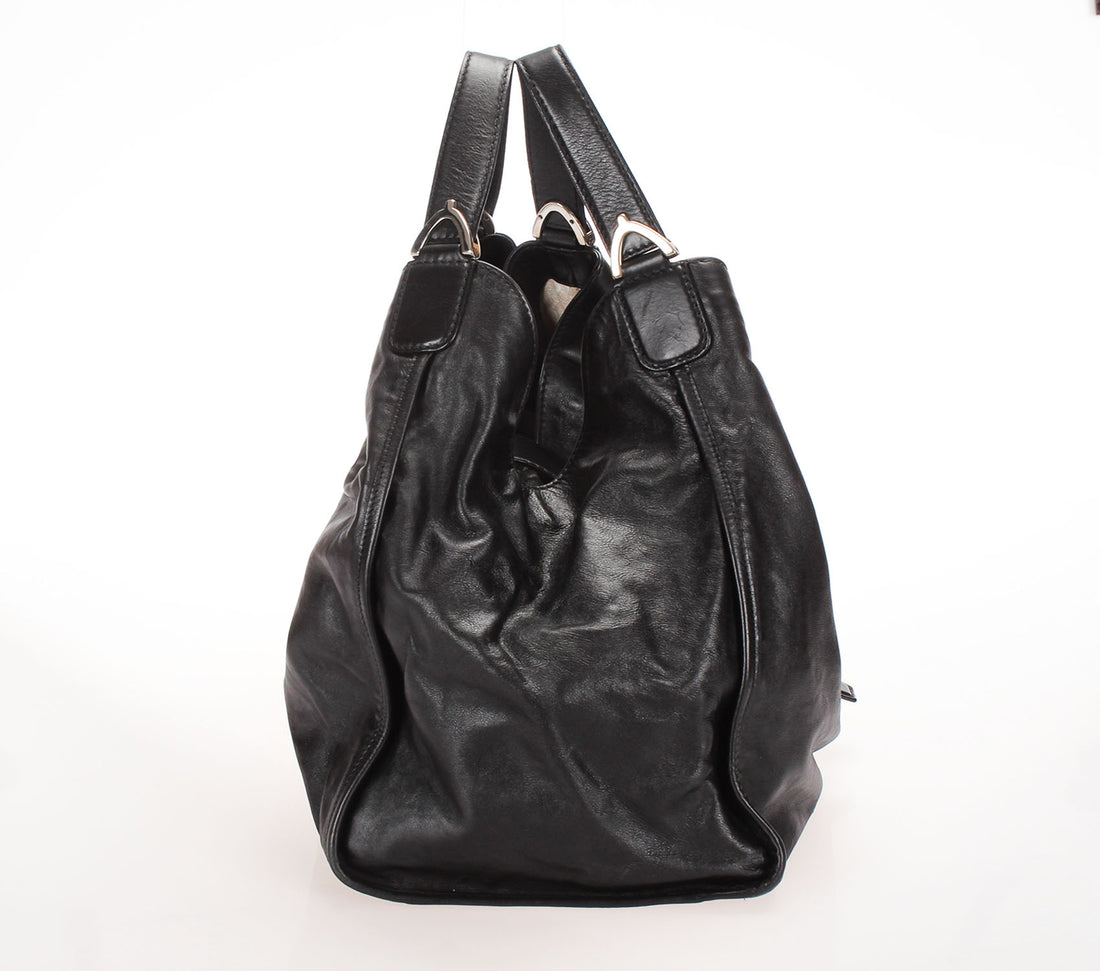 Large Stirrup Leather Shoulder Bag 296855