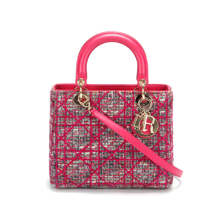 Small Cannage Tweed Lady Dior