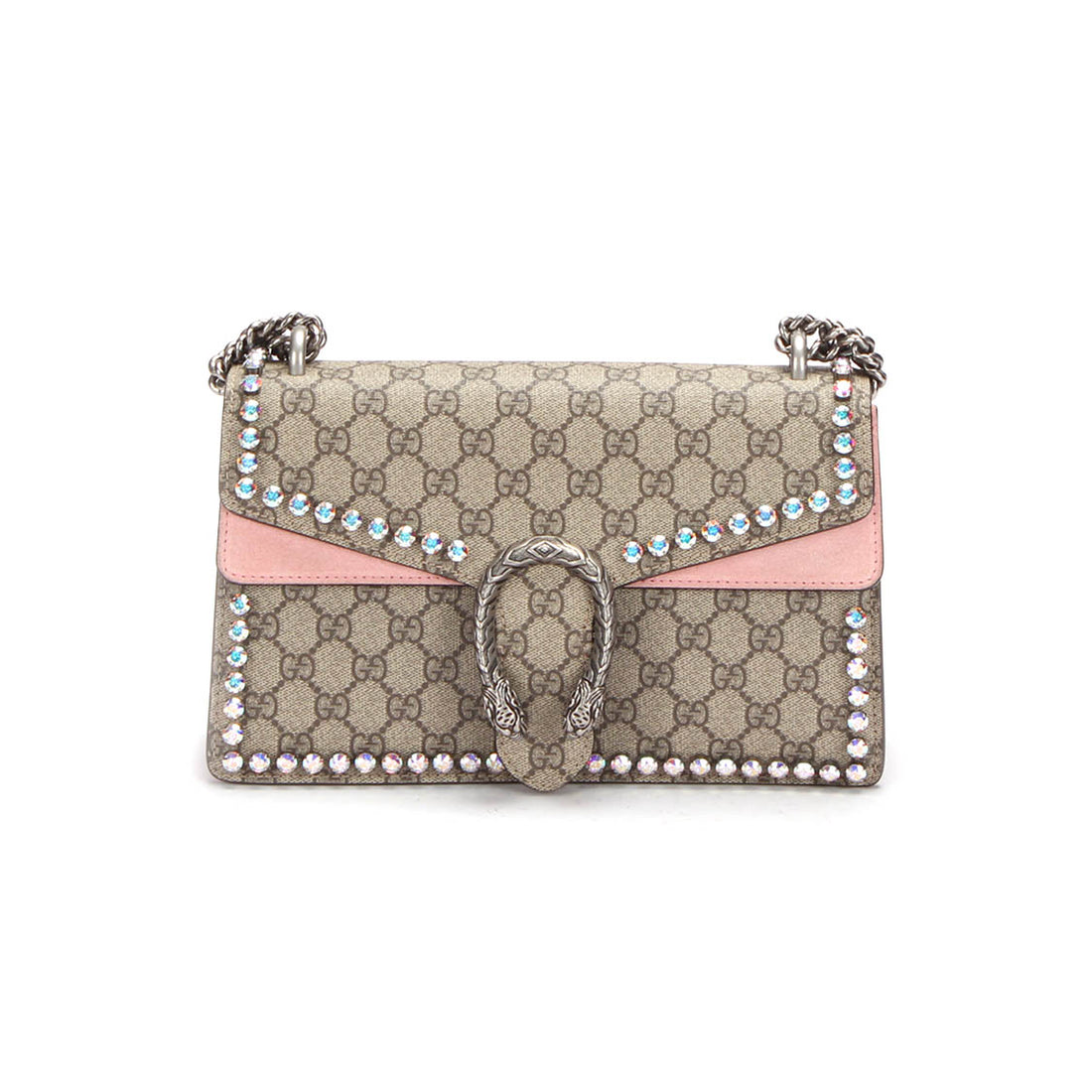 Small Crystal-Embellished GG Supreme Dionysus Shoulder Bag 400249