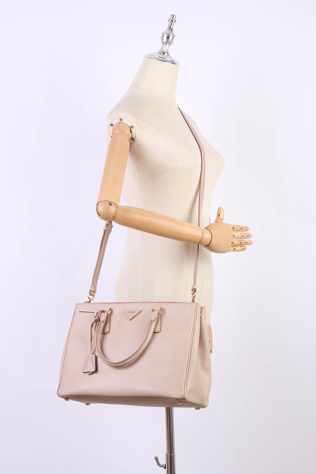 Saffiano Double Zip Galleria Tote Bag