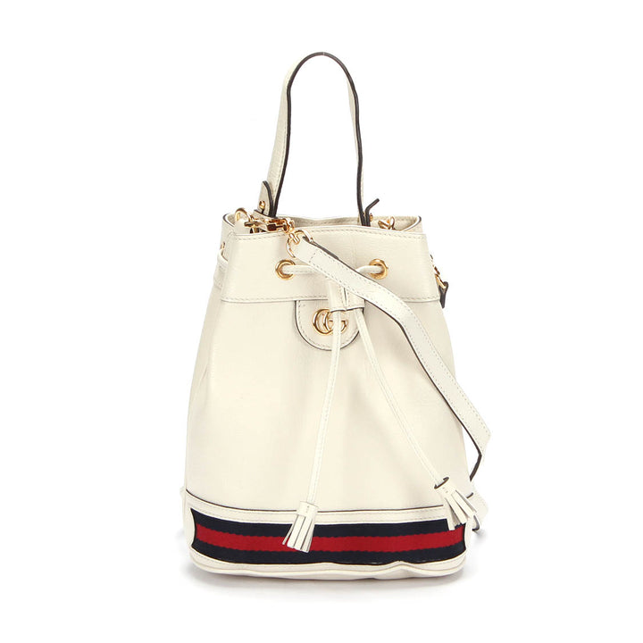 Small Ophidia Leather Bucket Bag 610846