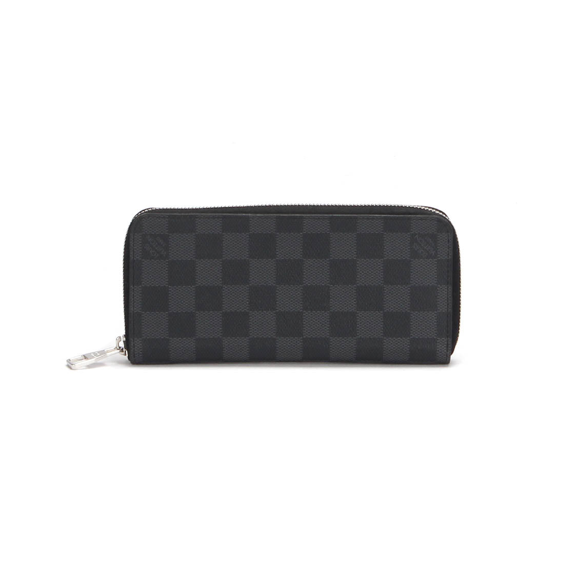 Louis Vuitton Zippy Wallet Vertical N63095 Damier Graphite Canvas Black