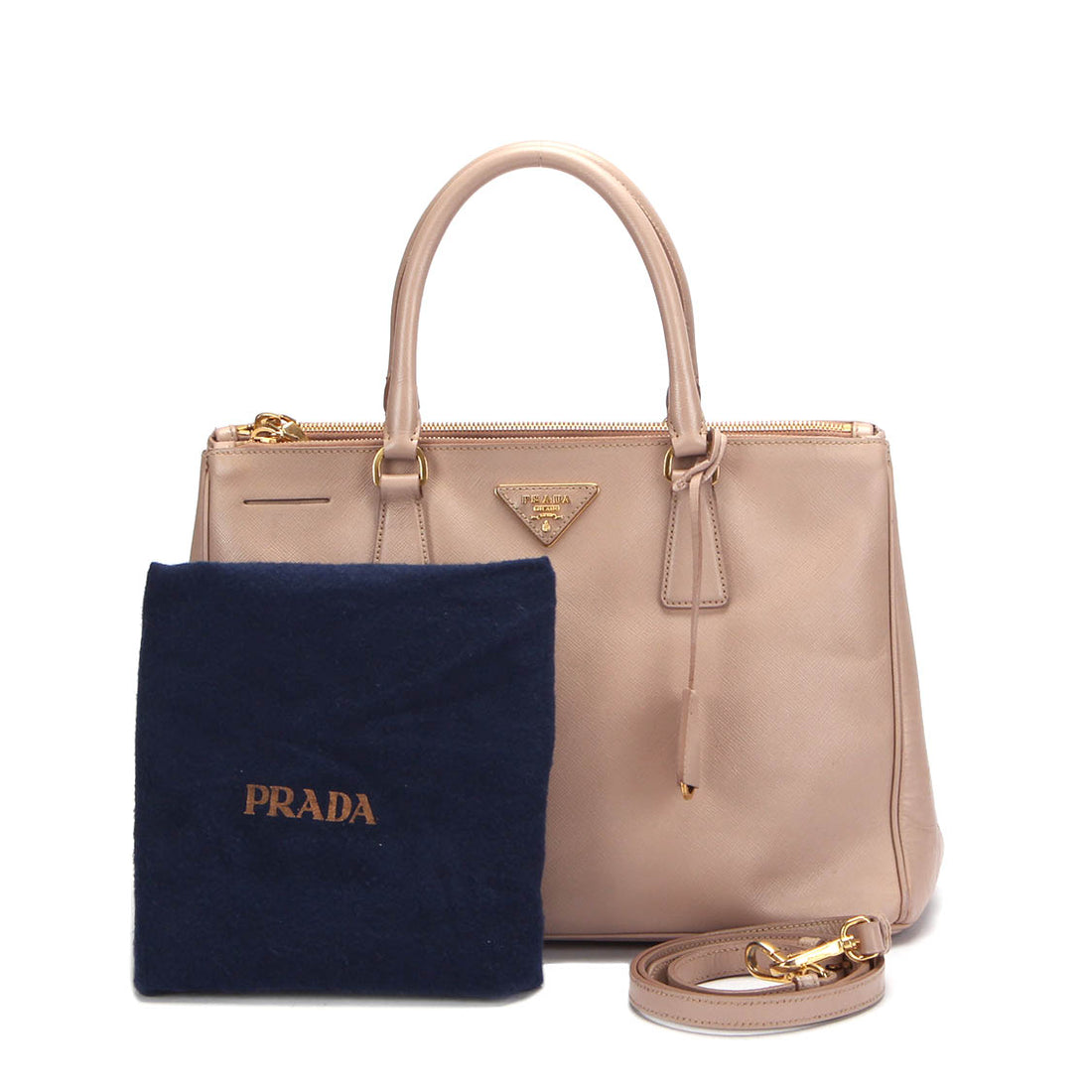 Saffiano Double Zip Galleria Tote Bag