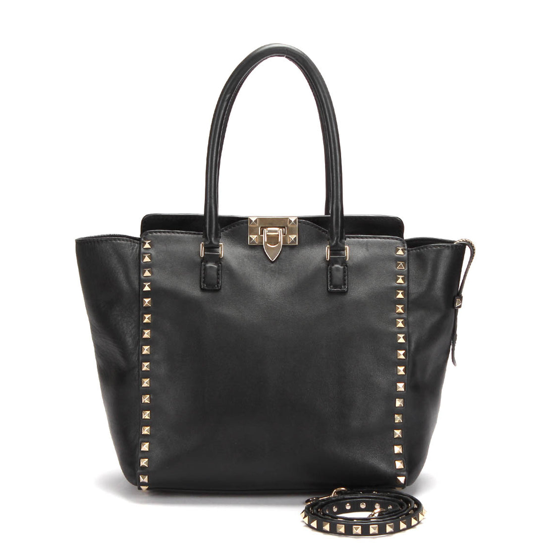 Rockstud Leather Tote Bag