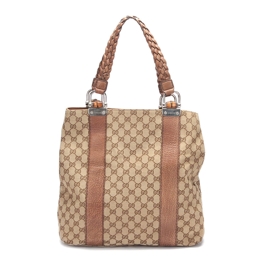 GG Canvas Bamboo Bar Tote 232946