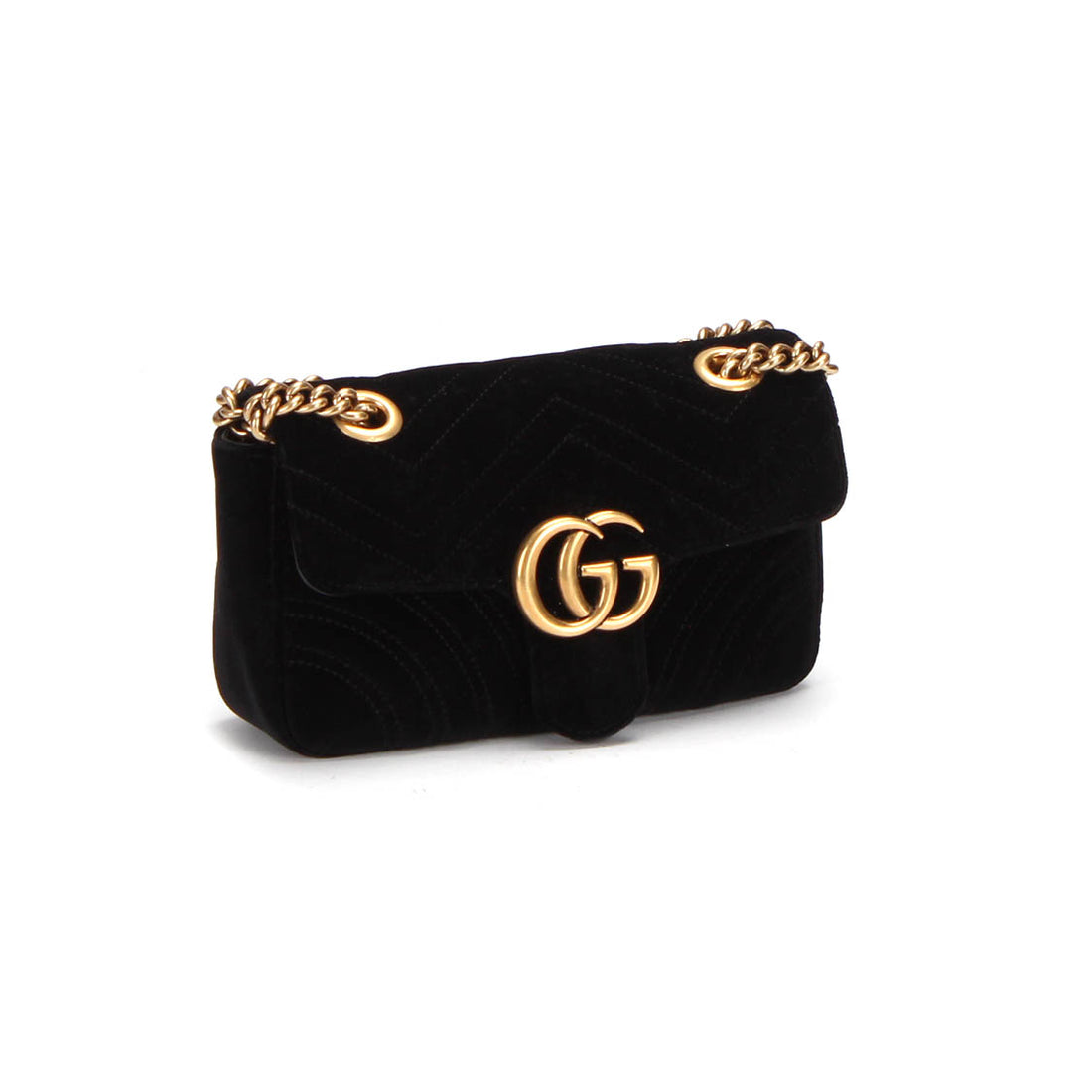 Mini GG Marmont Velvet Shoulder Bag 446744