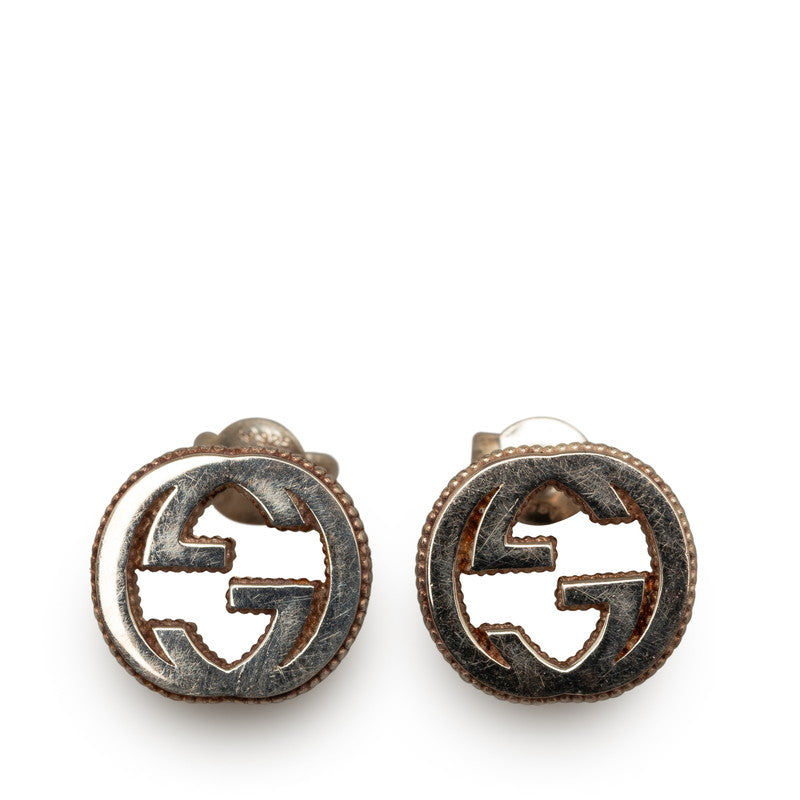 Gucci Interlocking G Stud Earrings Metal Earrings in Fair condition