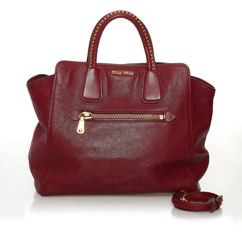 Vitello Studded Two-Way Bag