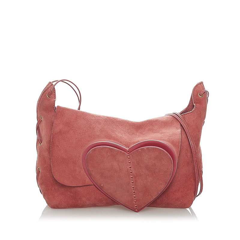 Suede Heart Shoulder Bag 95107