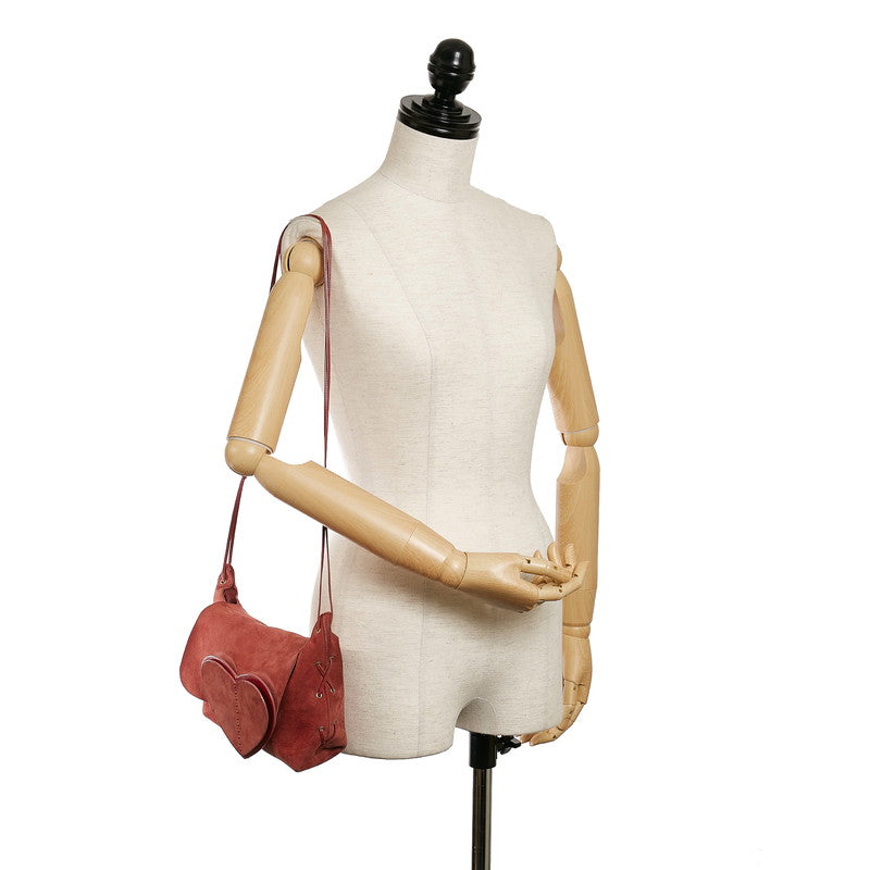 Suede Heart Shoulder Bag 95107