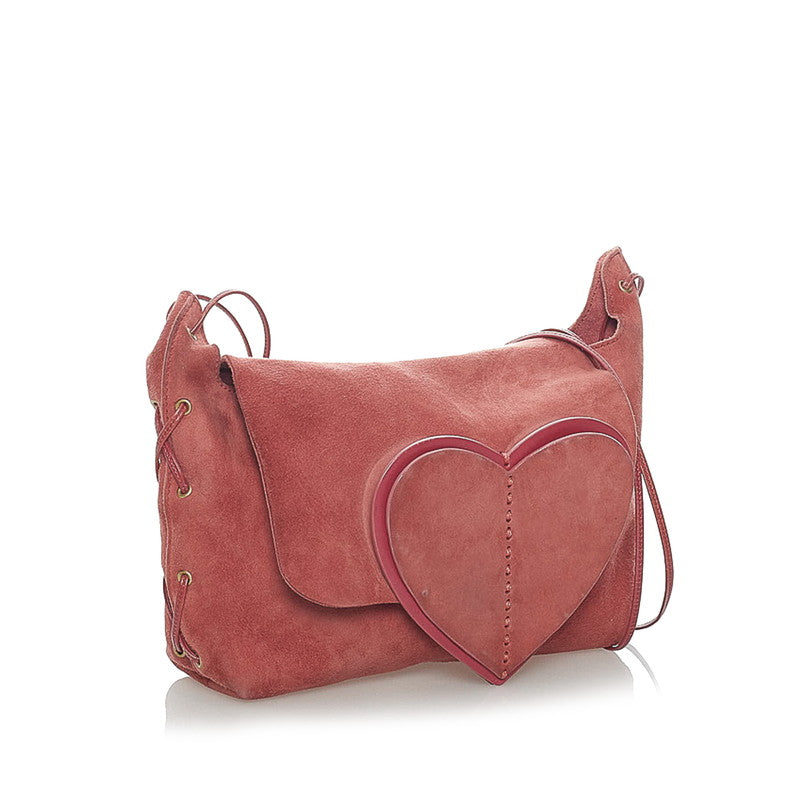 Suede Heart Shoulder Bag 95107