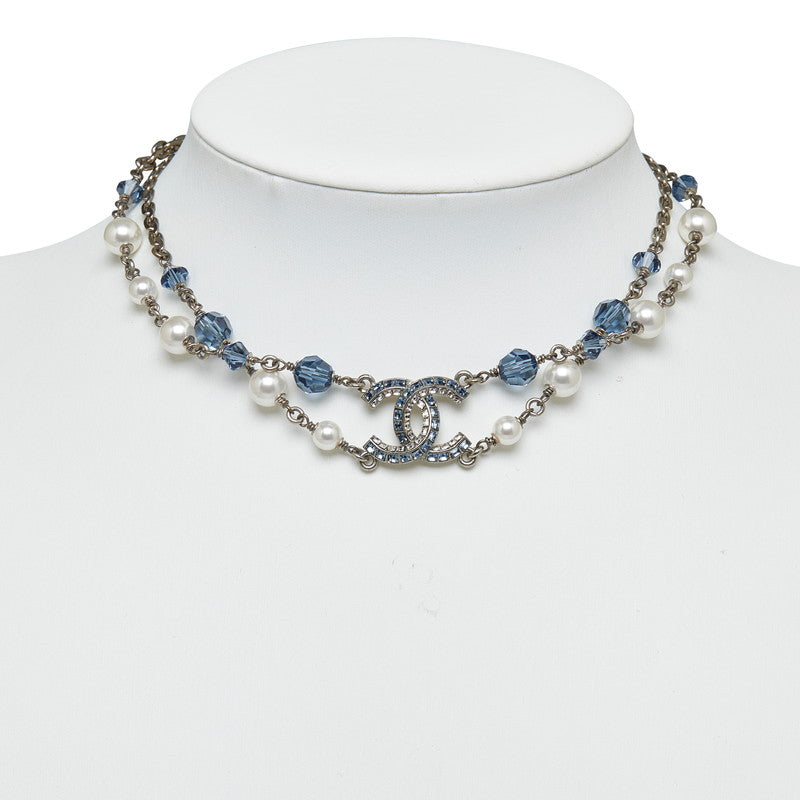 CC Pearl & Rhinestone Bead Necklace