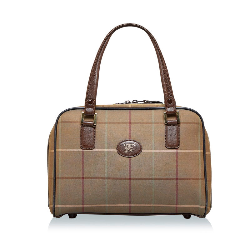 Plaid Canvas Boston Bag – LuxUness