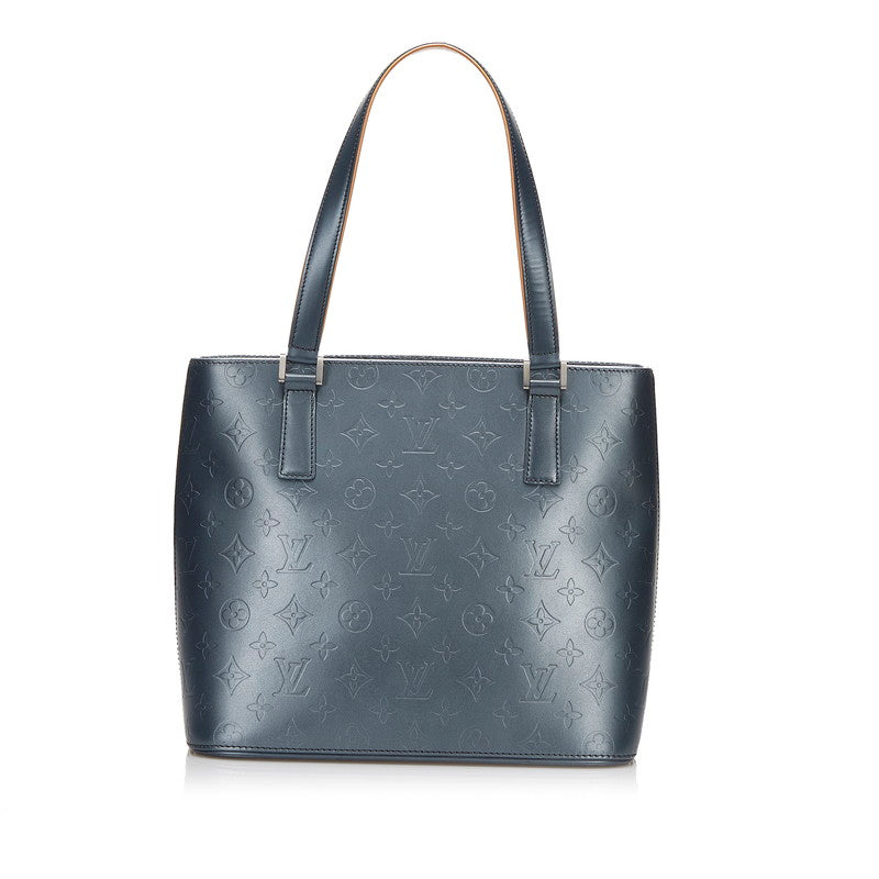 Louis Vuitton Monogram Mat Stockton Leather Tote Bag M55115 in Excellent condition