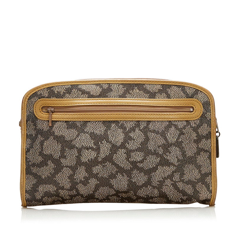 Printed Canvas Clutch Bag