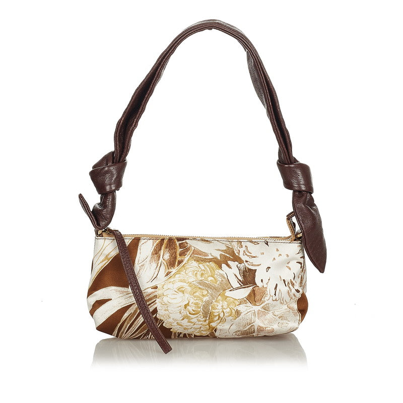 Floral Satin Shoulder Bag