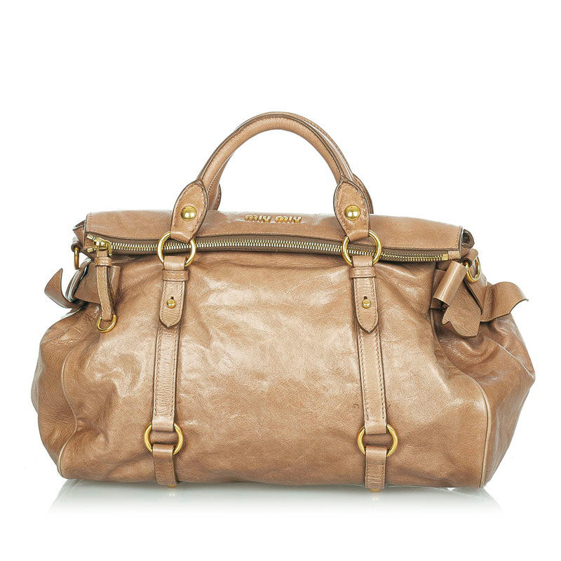 Vitello Lux Bow Shourdled Bag