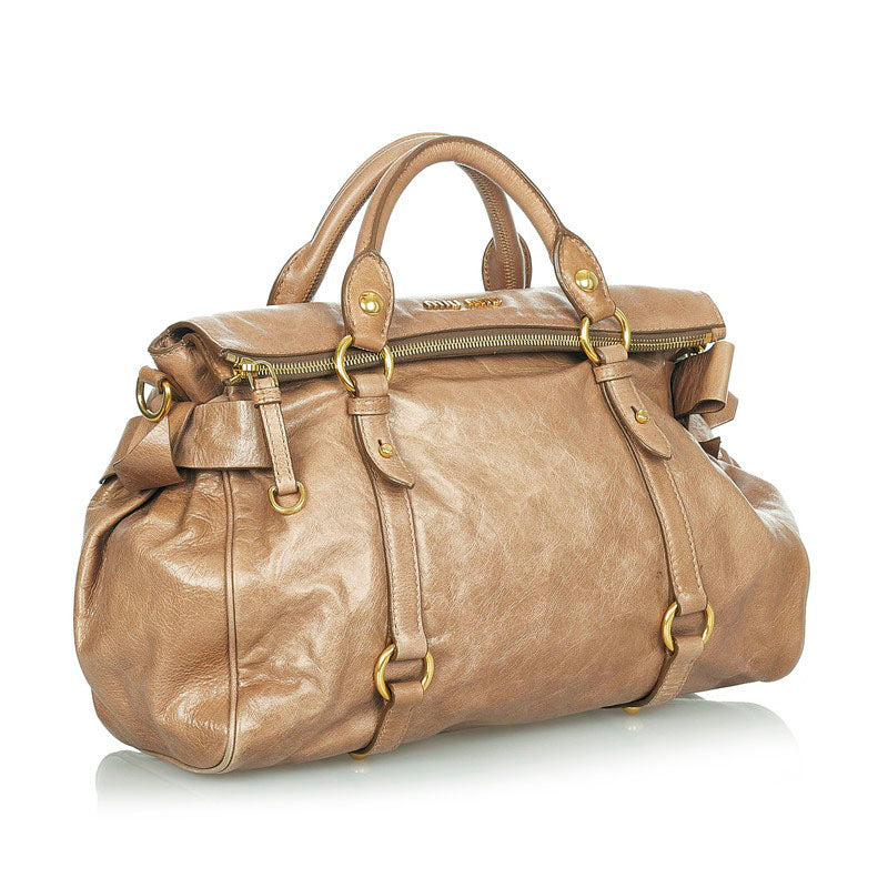 Vitello Lux Bow Shoulder Bag