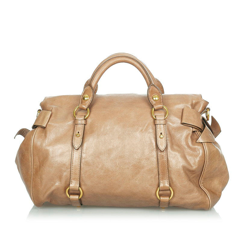 Vitello Lux Bow Shoulder Bag