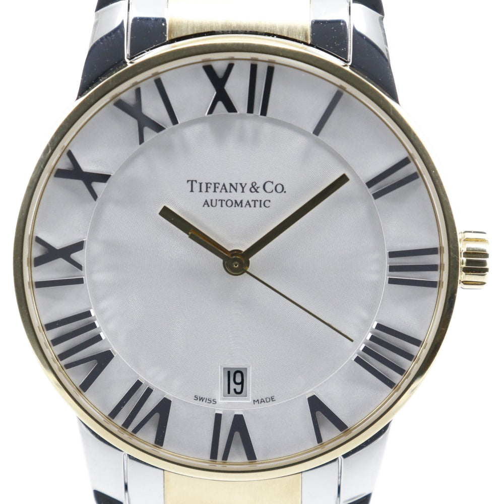 Tiffany Atlas Dome Men's Watch, Gold & Steel, Swiss Made, Silver/Gold Automatic, White Dial [Used] A-Rank