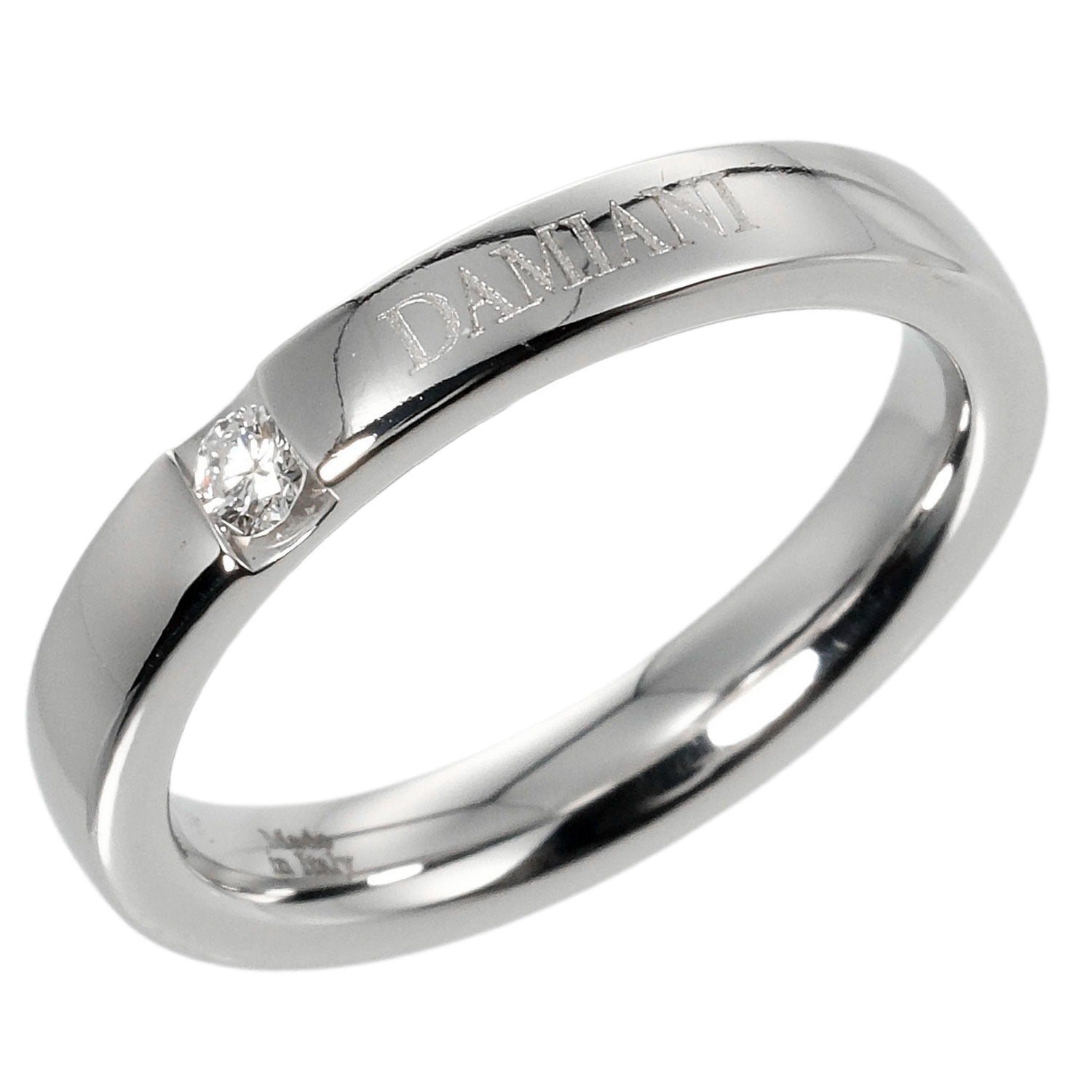 Damiani Vera Amore Size 14 Ring with 6.3g Weight, K18 White Gold & Diamond, Pre-Owned Grade A+