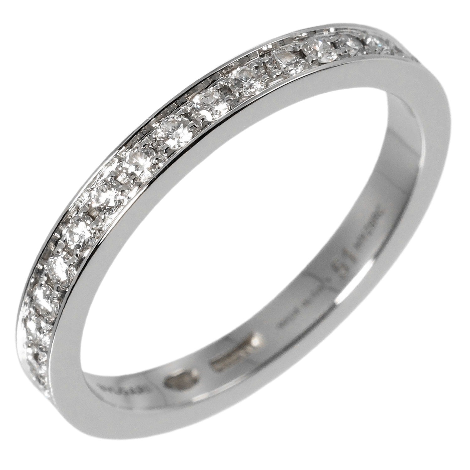 [LuxUness]  BVLGARI Dedicate to Venice 3.72g Size 11 Ring, Platinum Pt950, Diamond Half Eternity Metal Ring in Excellent condition