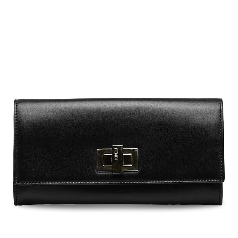 Fendi Peekaboo Leather Continental Wallet  Leather Long Wallet 8M0377 in Good condition