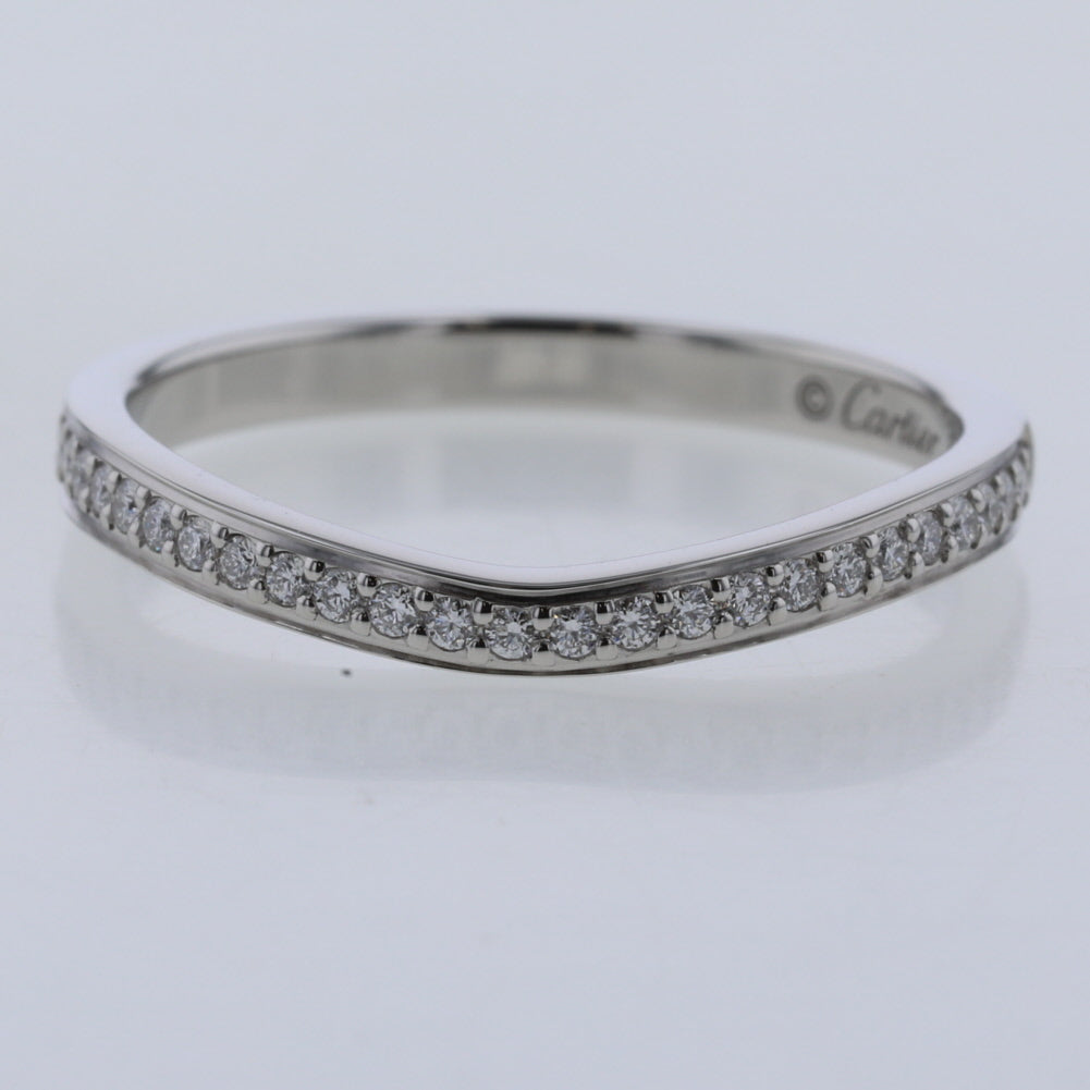 Platinum Ballerine Curved Diamond Ring B4093000