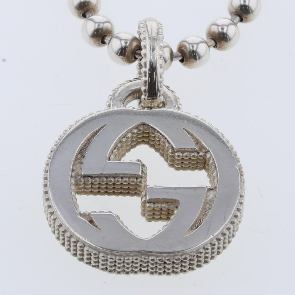 Ball Chain Interlocking G Pendant Necklace