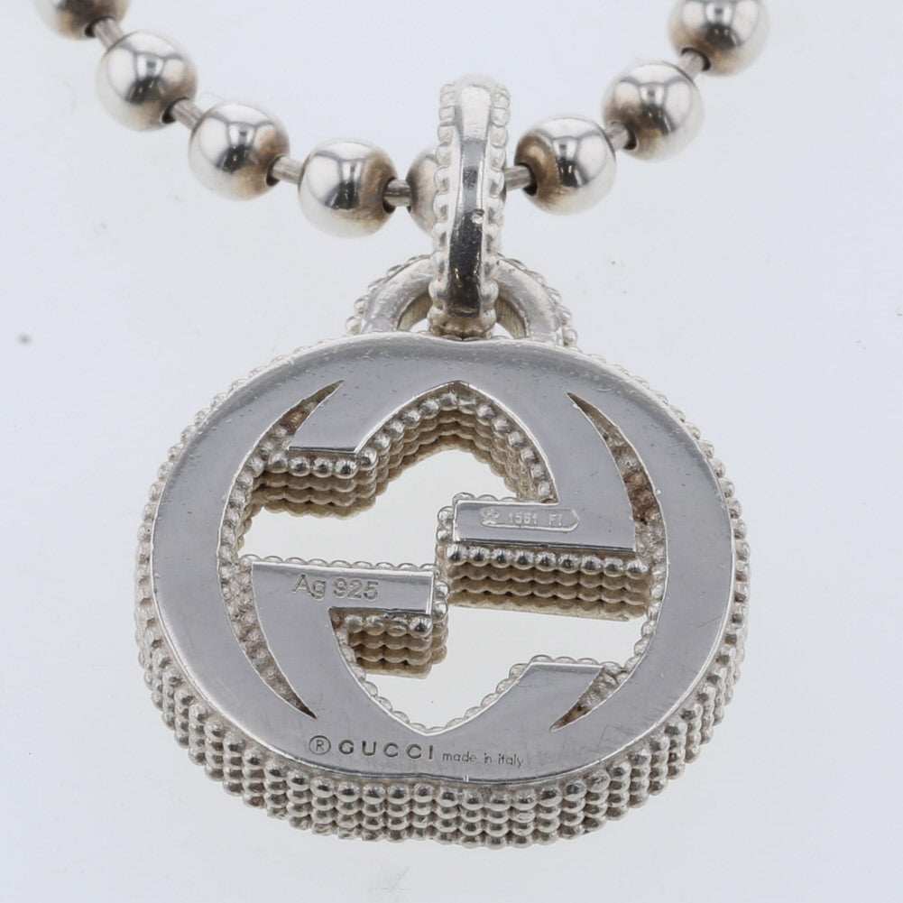 Ball Chain Interlocking G Pendant Necklace