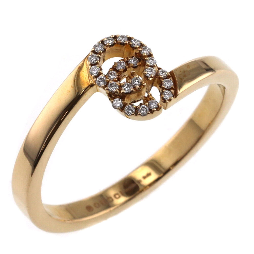 Gucci 18k GG Running Diamond Ring Metal Ring 457127 J8540 8000 in Good condition