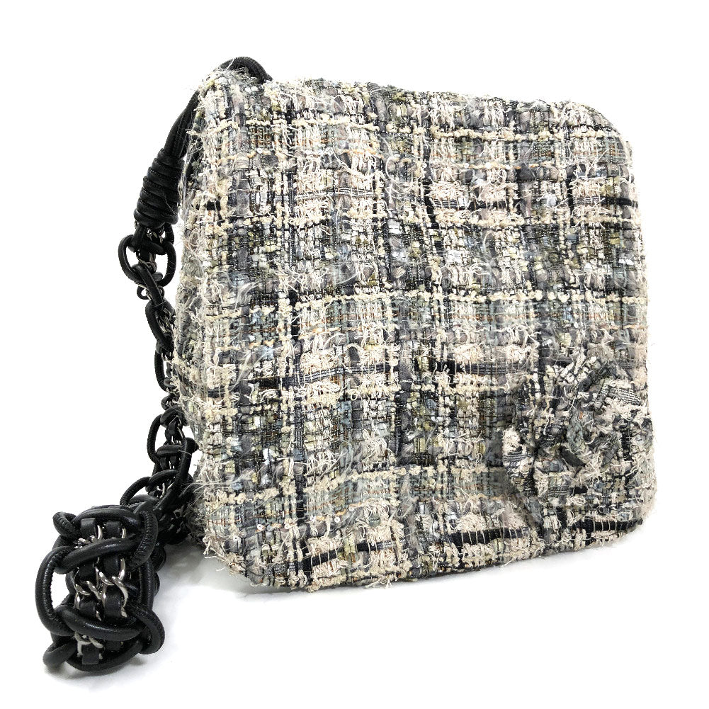 Tweed Camellia Crossbody Bag