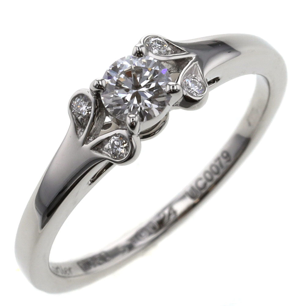 Platinum Ballerine Solitaire Diamond Ring