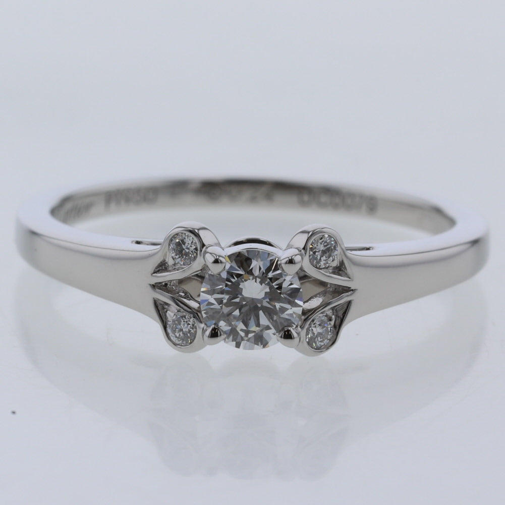 Platinum Ballerine Solitaire Diamond Ring