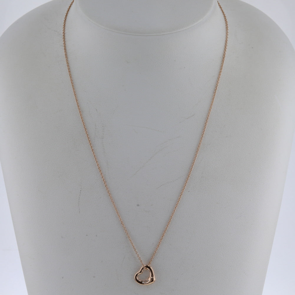 Open Heart 3P Diamond Pendant Necklace