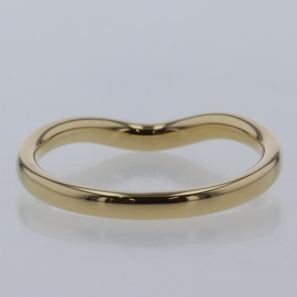 18k Curved Wedding Band