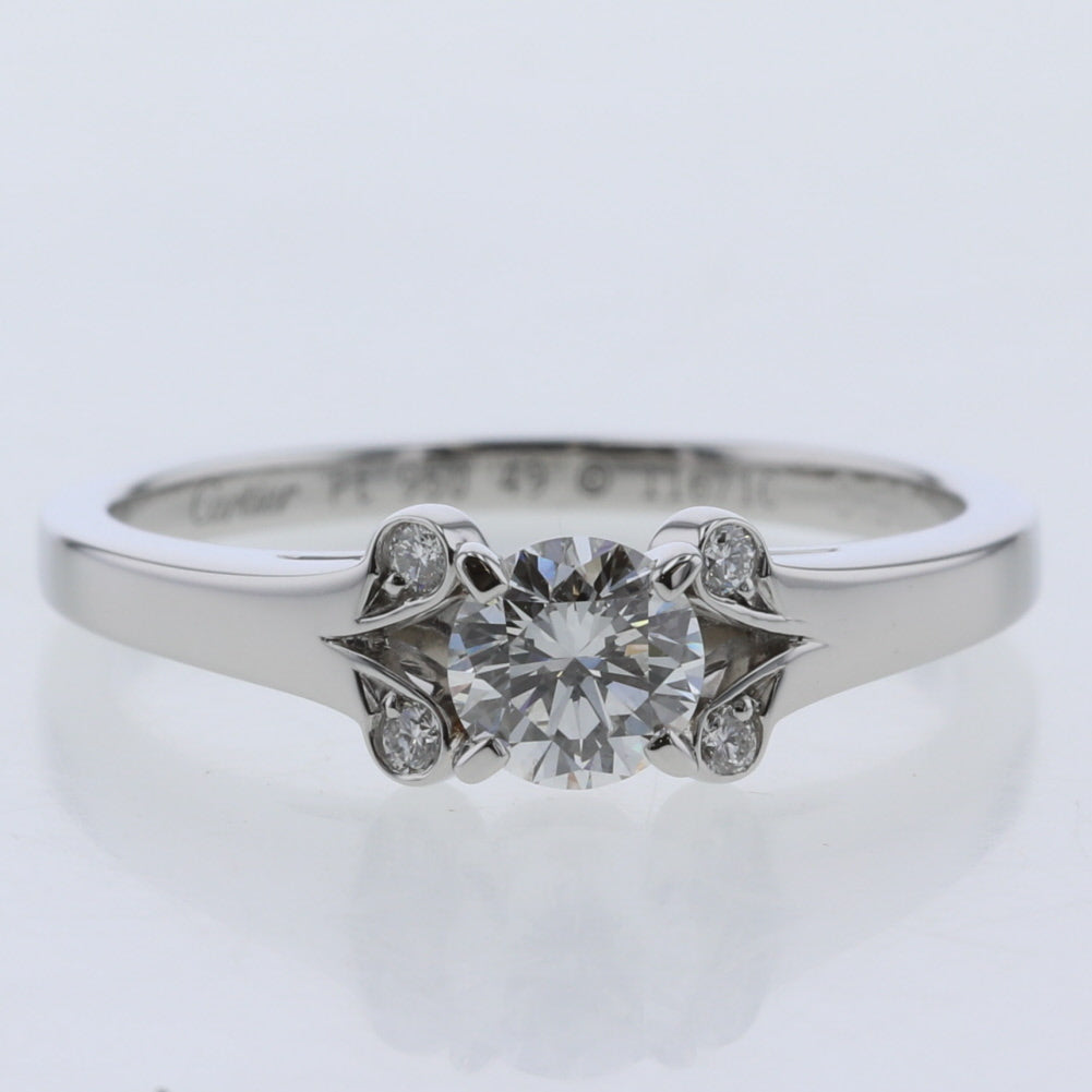 Platinum Ballerine Solitaire Diamond Ring B4198100