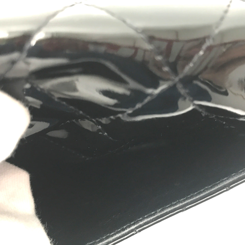 CC Quilted Patent Leather Trifold Wallet